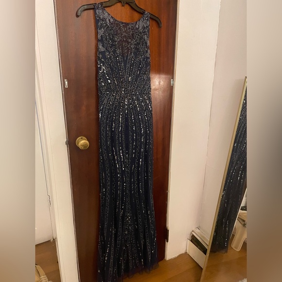Navy Sequins Gown - Picture 4 of 6